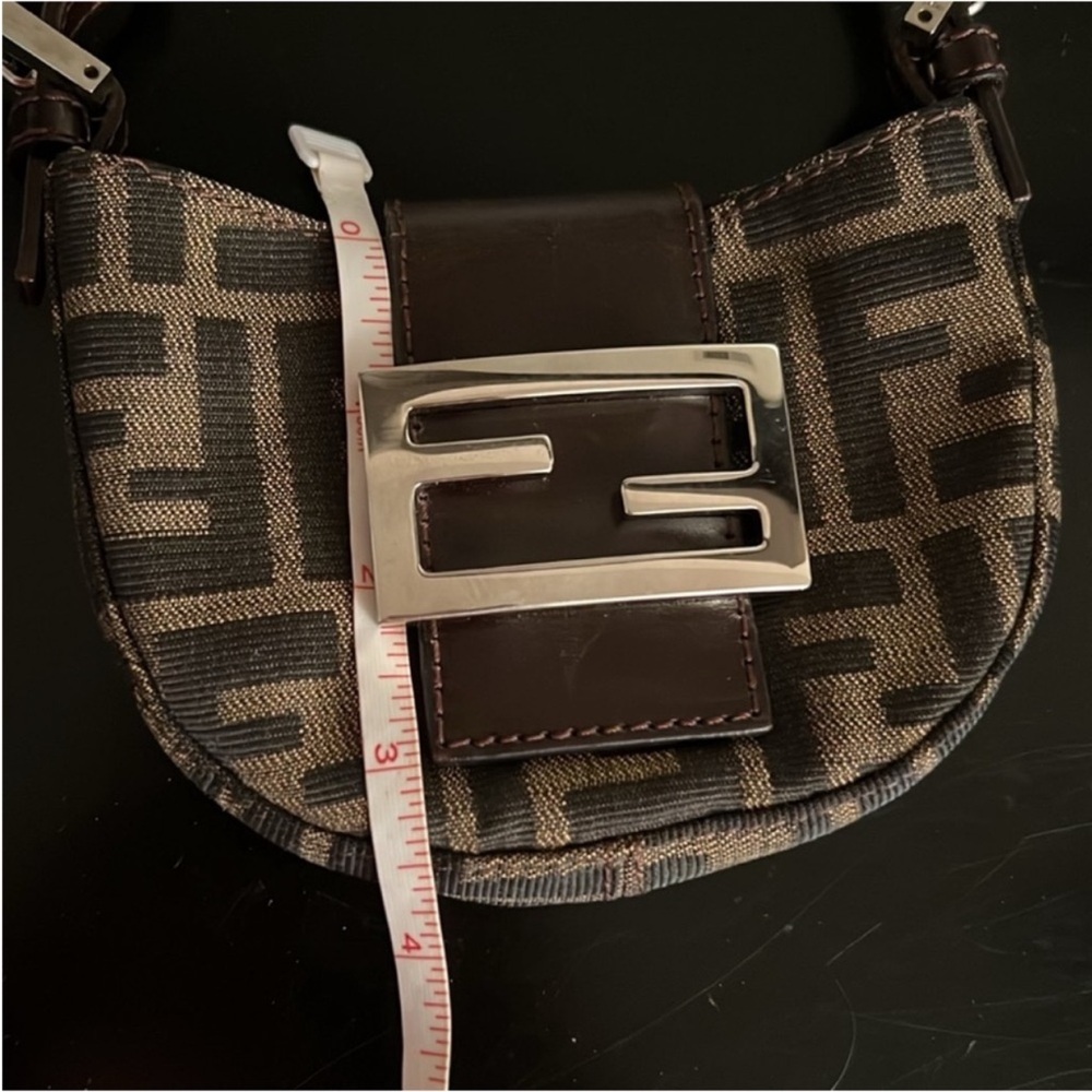 Fendi Zucca Canvas FF Logo Mini Croissant Bag | Vintage & Rare | Priced to Sell - Picture 12 of 17